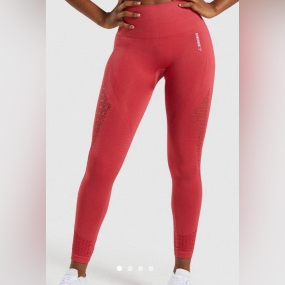 Gymshark Red Marl Energy Seamless Leggings